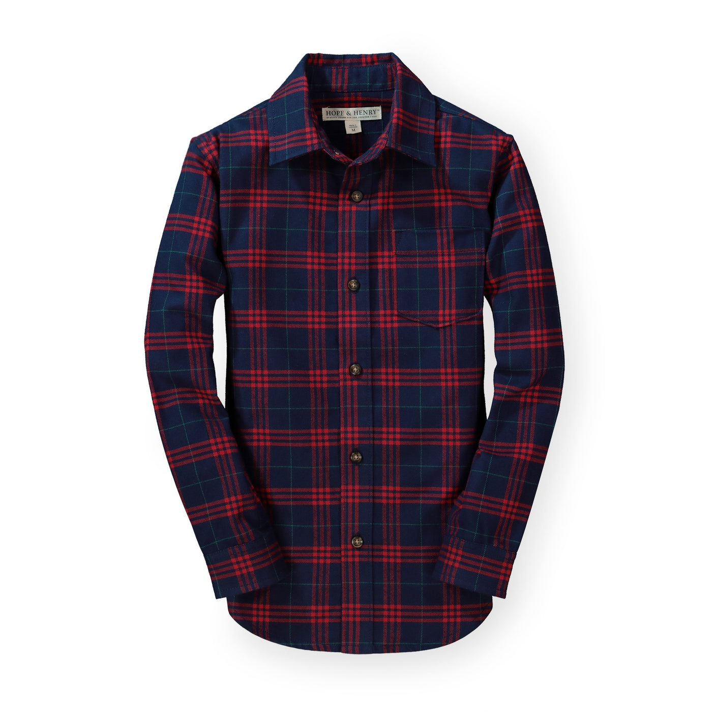 Brushed Flannel Button Down Shirt | Hope & Henry Boy