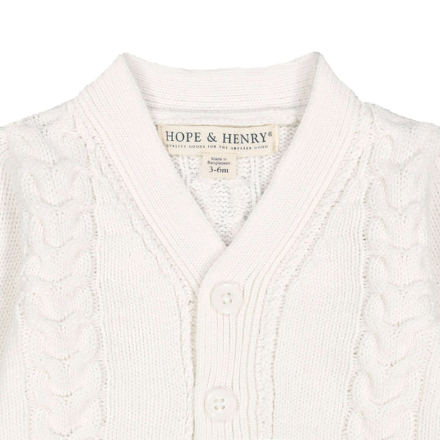 white knit cardigan sweater