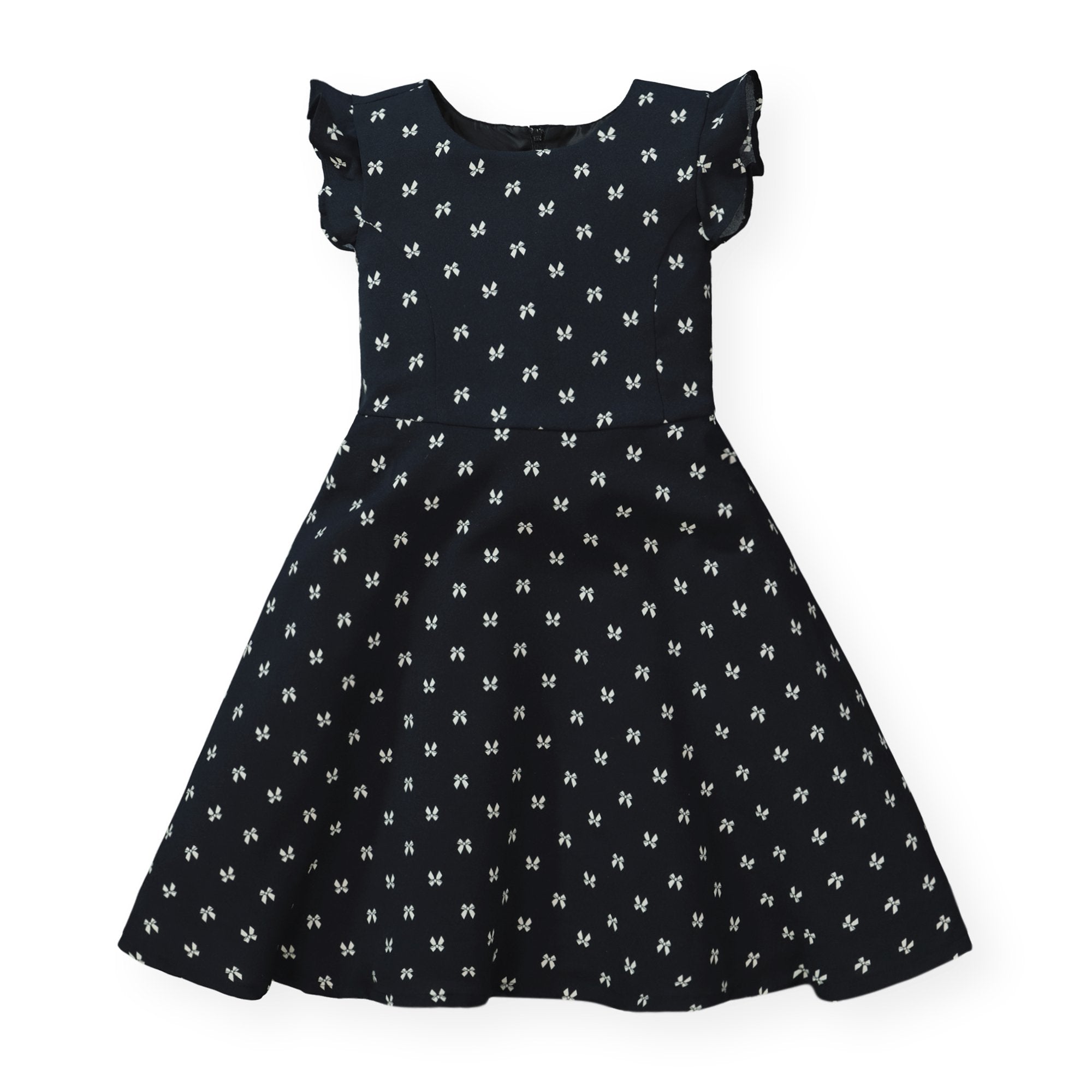 Flutter Sleeve Fit and Flare Dress | Hope & Henry Girl