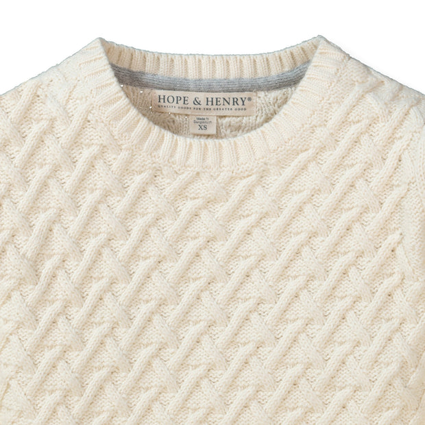 Herringbone Cable Sweater with Elbow Patches– Hope & Henry