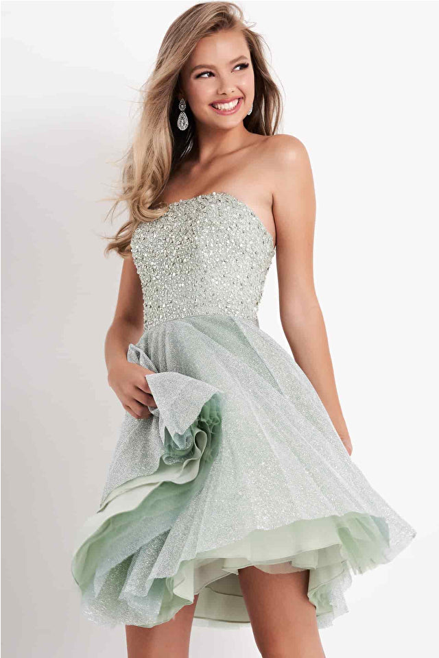 JOVANI - K04445 -  Strapless Short Cocktail Dress