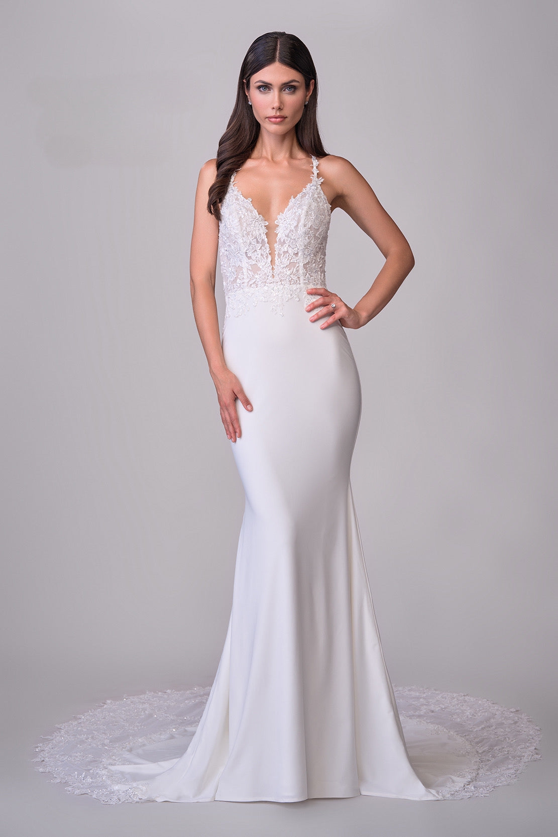 Joelle Olivia by La Femme - J2118 - Eden Luxe Jersey Wedding Dress