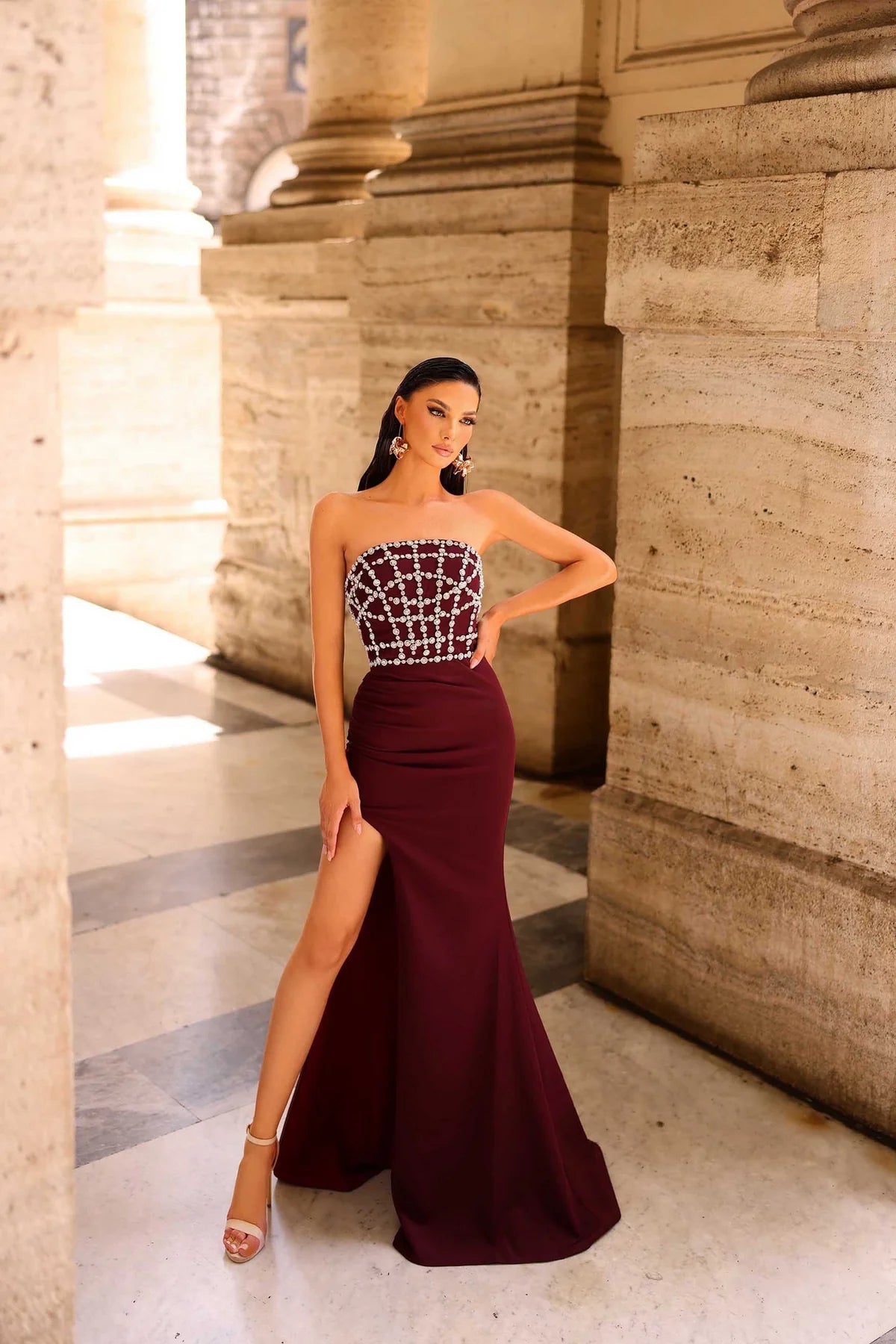 Nicoletta - NC1092 - Strapless Formal Evening Gown