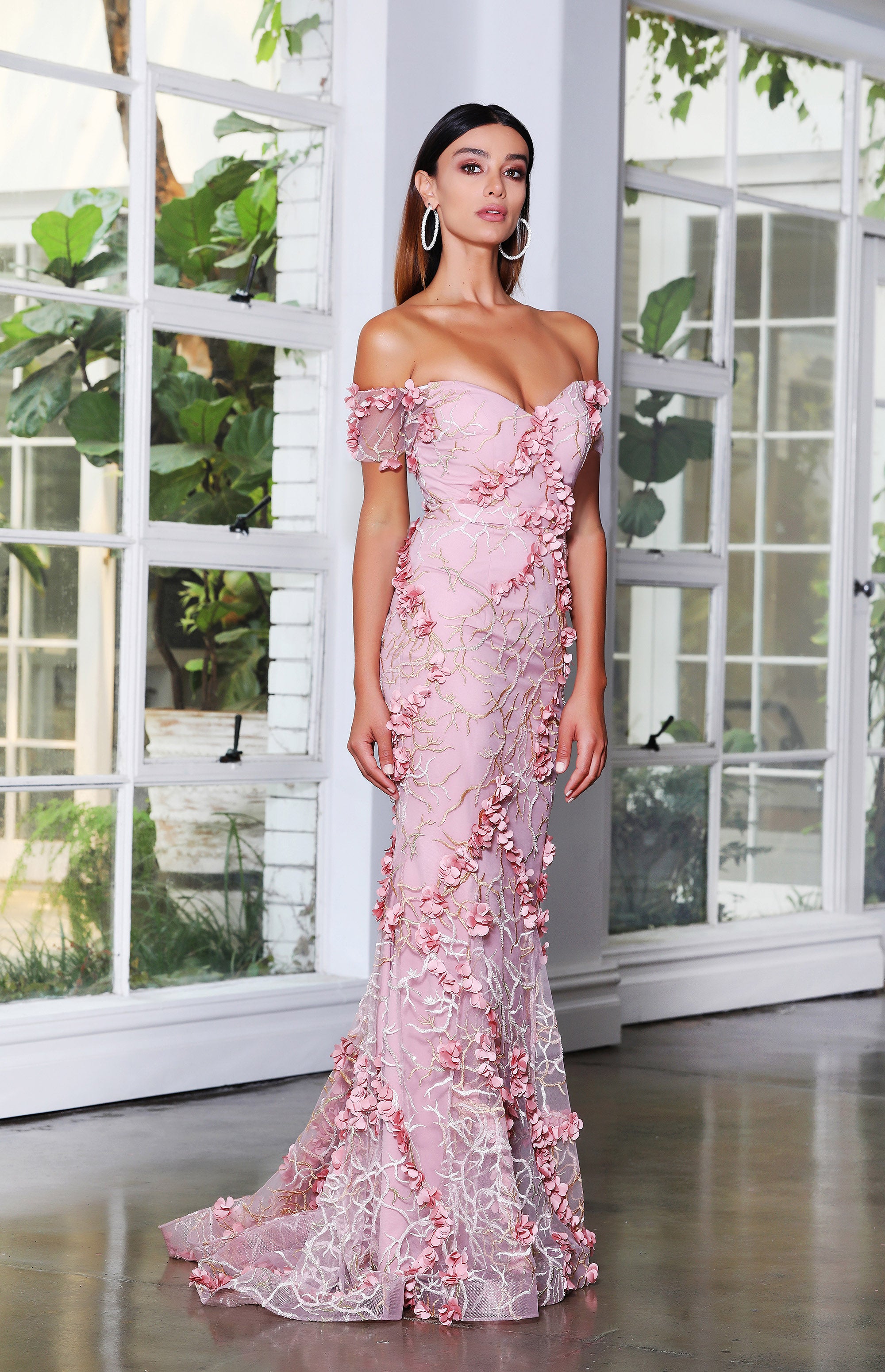 Jadore - JX4028 - 3D Rose Petal Mermaid Evening Gown