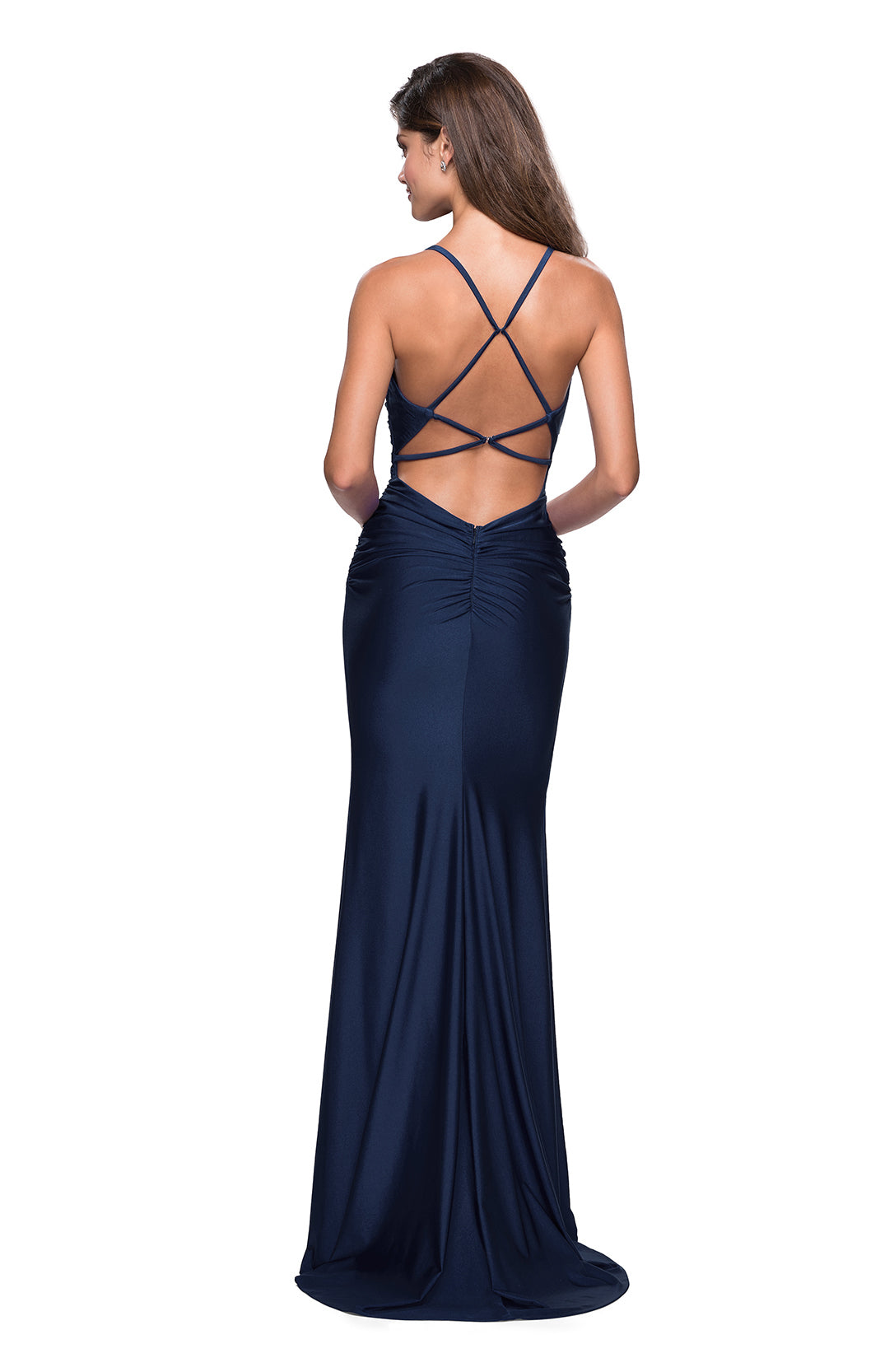 LA FEMME - 27501 - Form-Fitting Long Jersey Prom Dress with Sweetheart Neckline