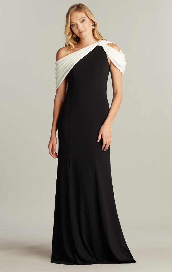 Tadashi Shoji - BOS22037L - COPLEY SHOULDER DRAPE GOWN