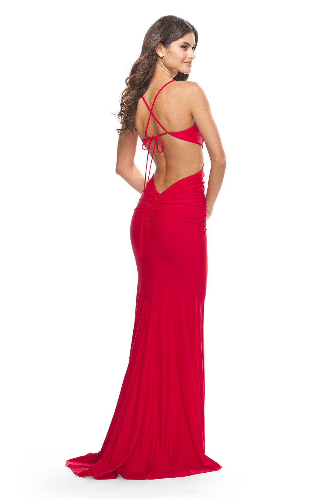 La Femme - 31228: Chic Jersey Prom Dress with Side Cut Outs