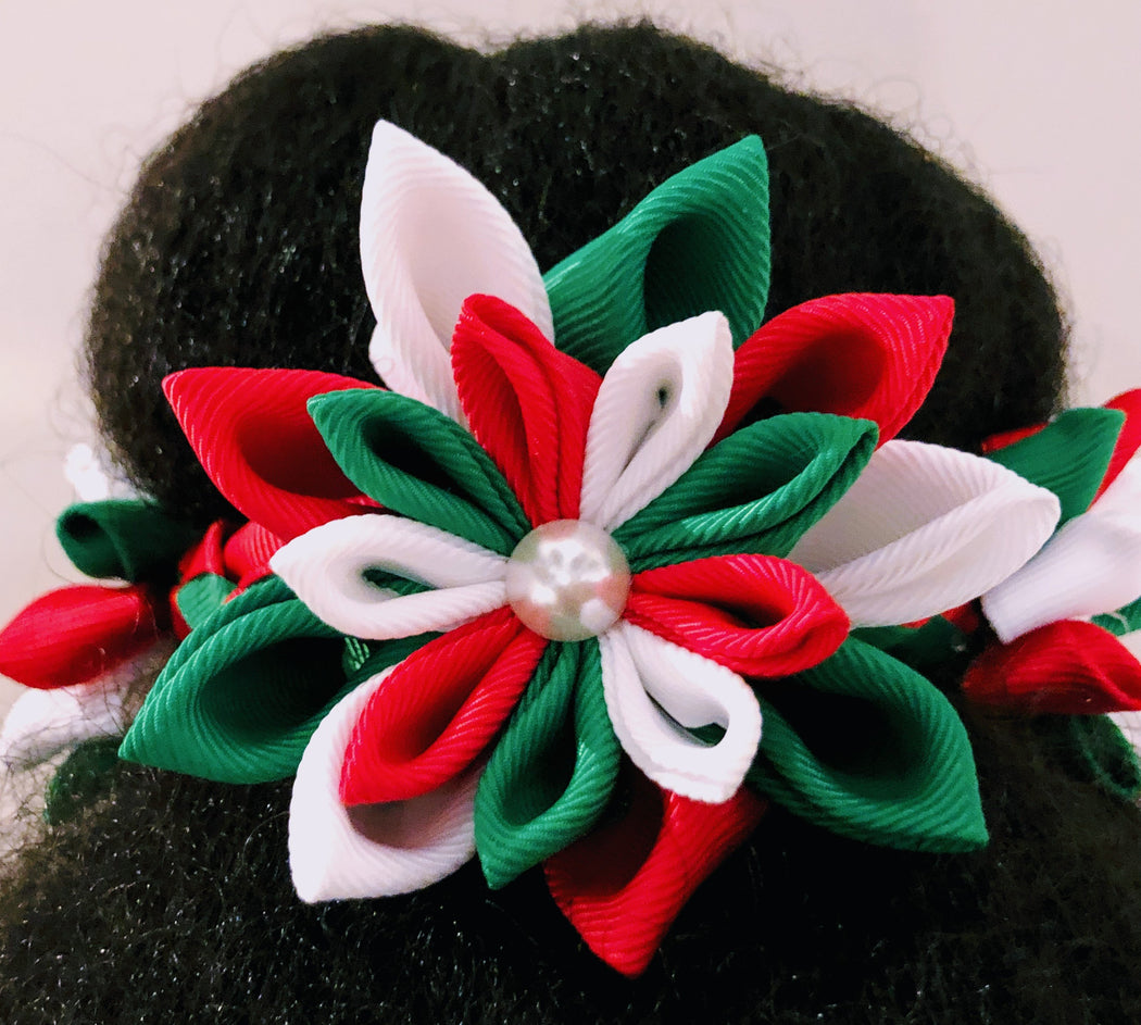 flower hair bun accessories