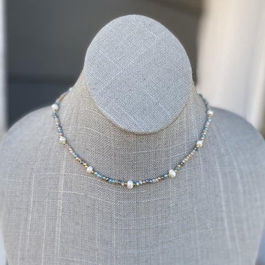 Crystal Choker with Pearls