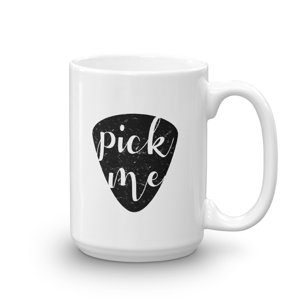 Download Pick Me Funny Guitar Pick Mug Musiciantee