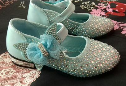 New Princess Girls Rhinestone Shoes 