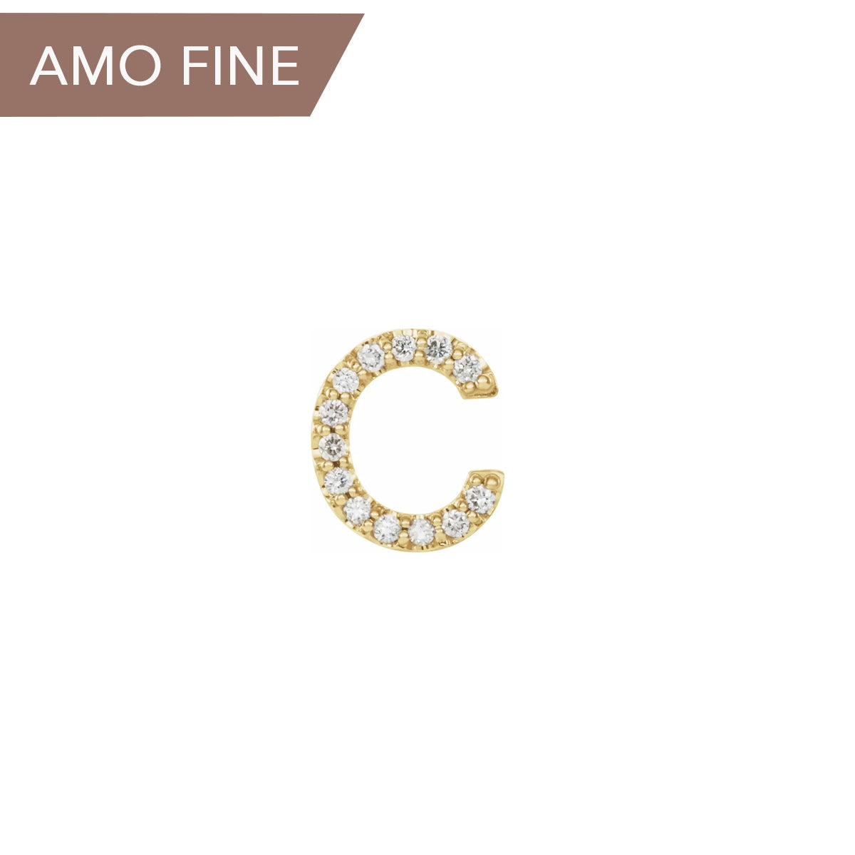 Diamond Initial Earring (14K)