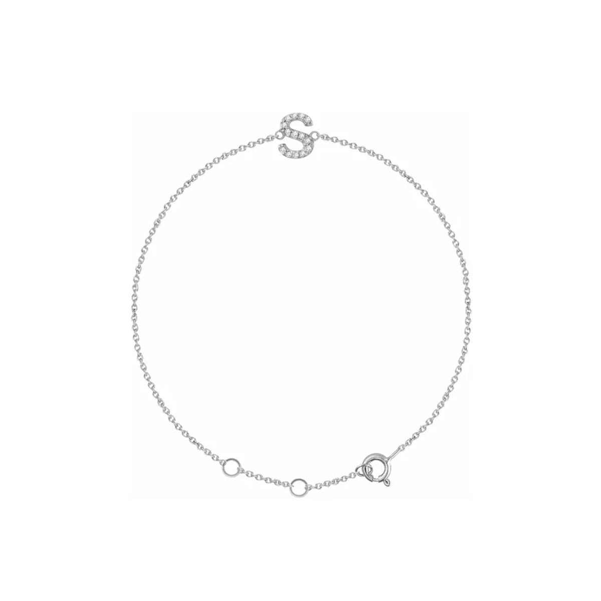 Diamond Initial Bracelet (14K)