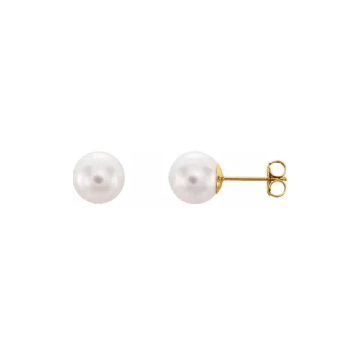 White Akoya Pearl Earrings (14K)