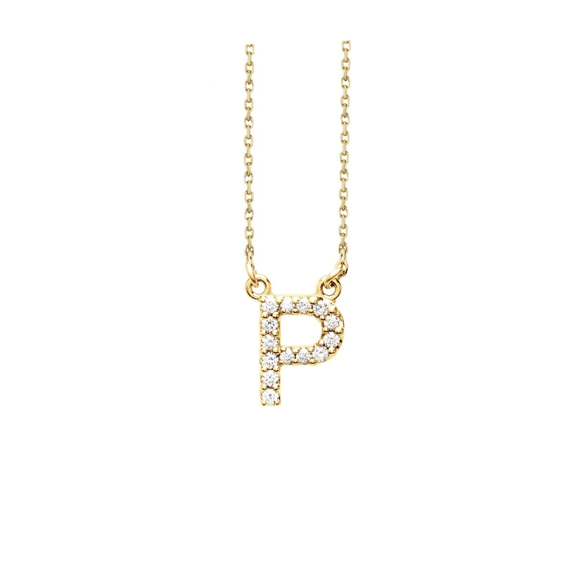 Diamond Initial Necklace (14K)