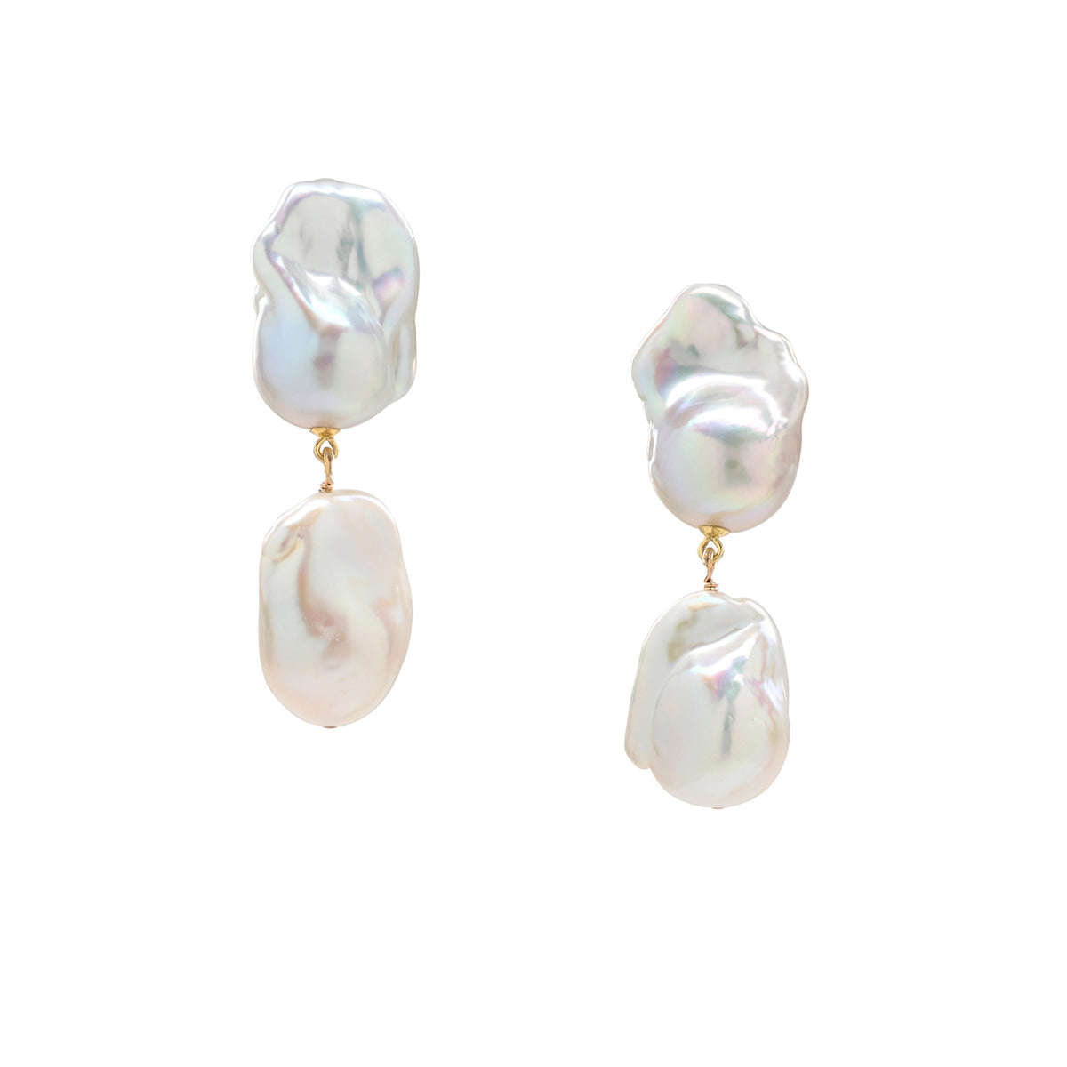 Double Baroque Pearl Earrings