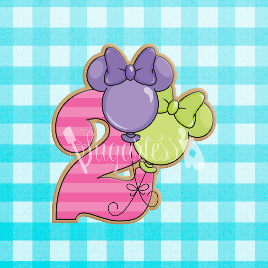 Cartoon Girl Mouse Balloons Birthday Number 1 Cookie Cutter Shopify –  Sugartess Cutters