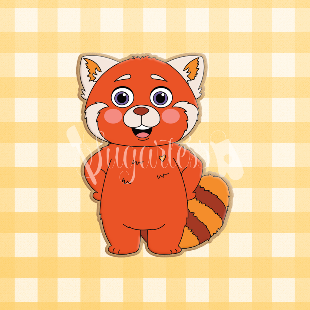 Red Panda Cartoon Character Head with Pointing Hand Cookie Cutter Shopify –  Sugartess Cutters