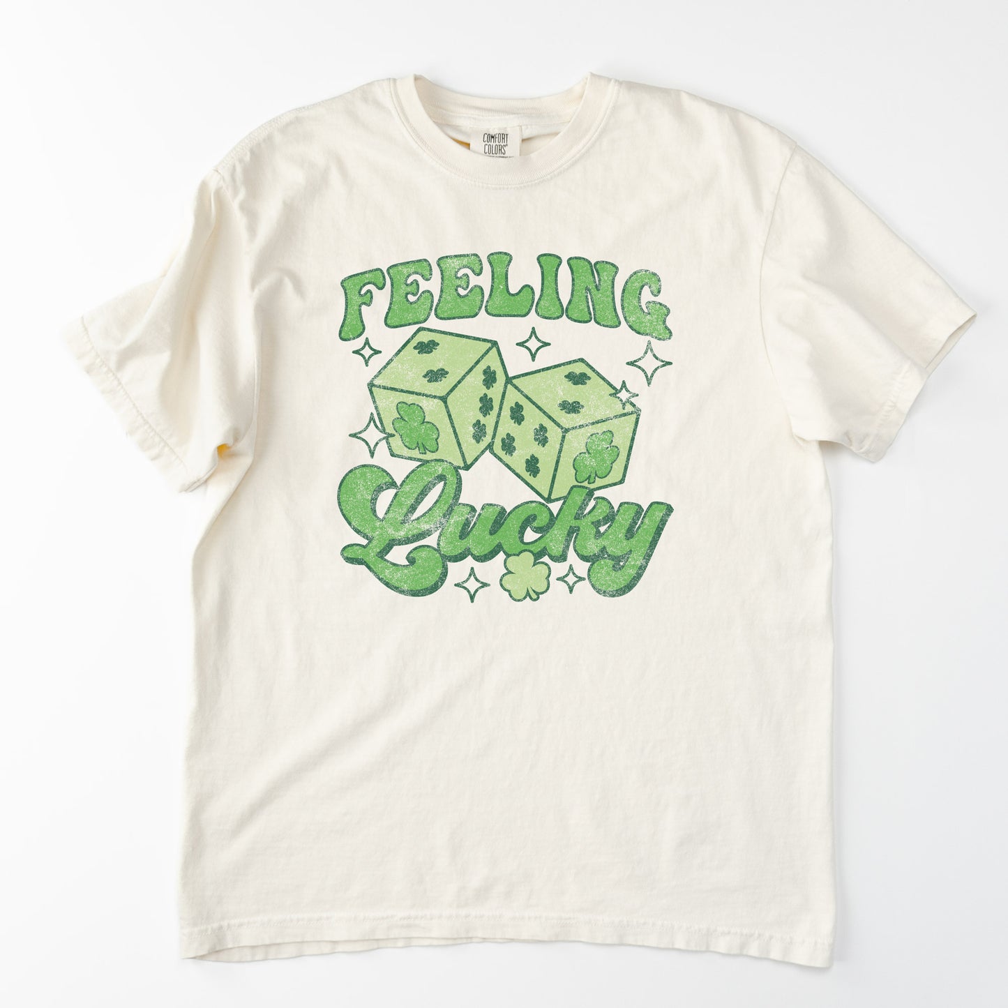 
                  
                    a feeling lucky tee in Ivory
                  
                