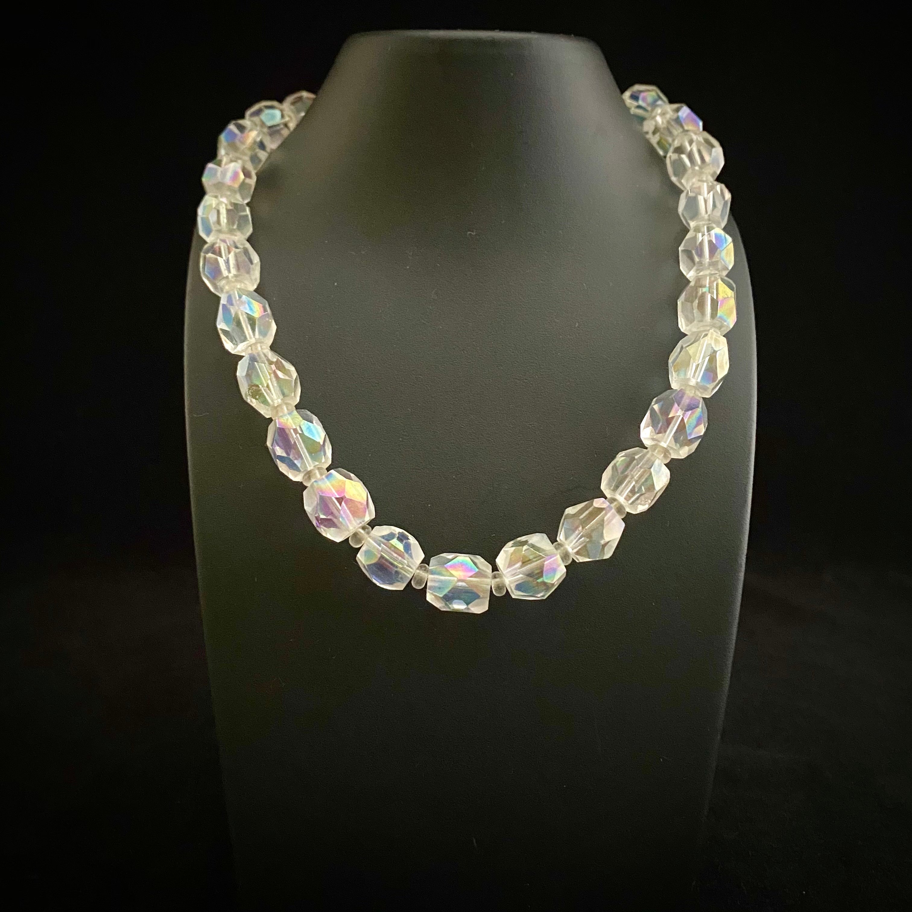 Antique Victorian French Opal Crystal Bead Necklace – Antique Jewellery  Online