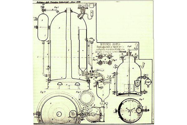 espresso machine first patent angelo moriondo