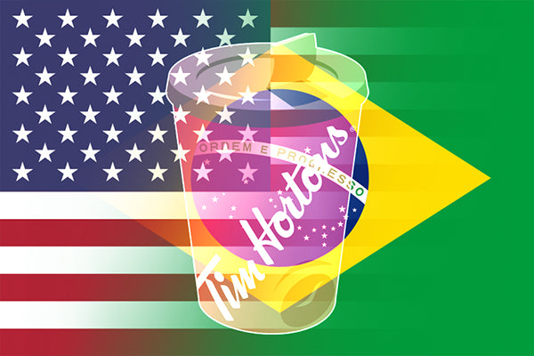 tim hortons american brazil flag
