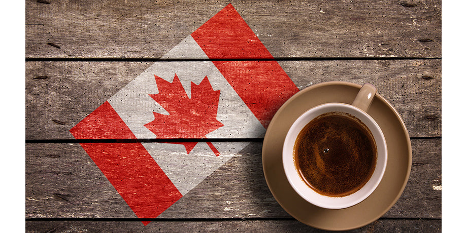 coffee cup and canada flag