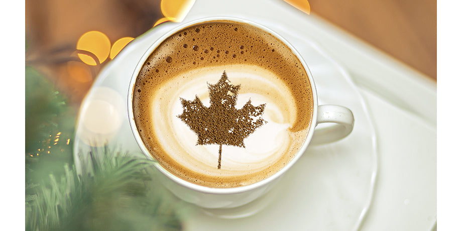 coffee cup maple leaf