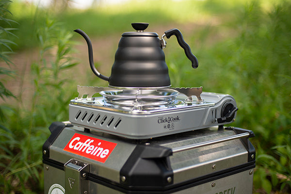 how to make coffee while camping kettle stove fire
