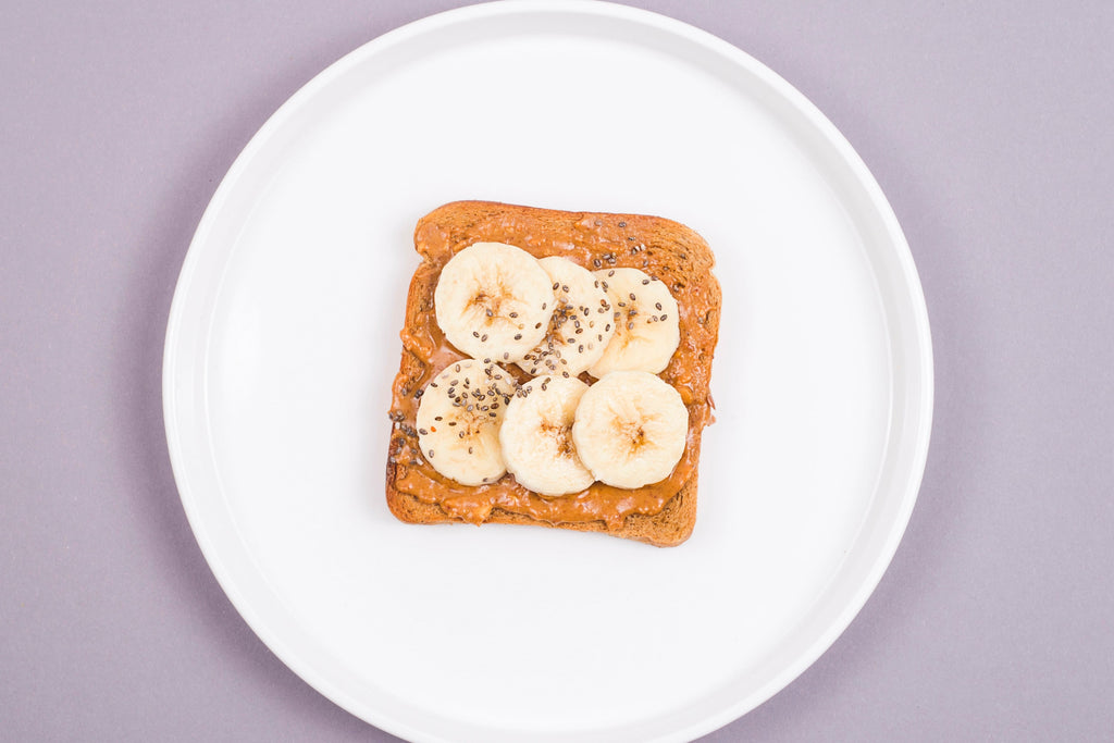 Best snacks for gaming: whole grain toast with almond butter