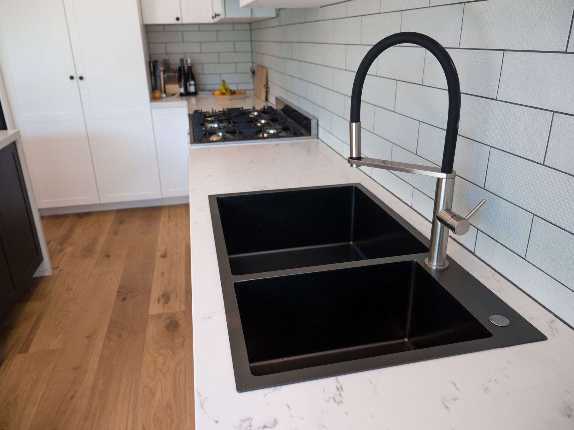 Black Graphite Kitchen Sink Double Bowl