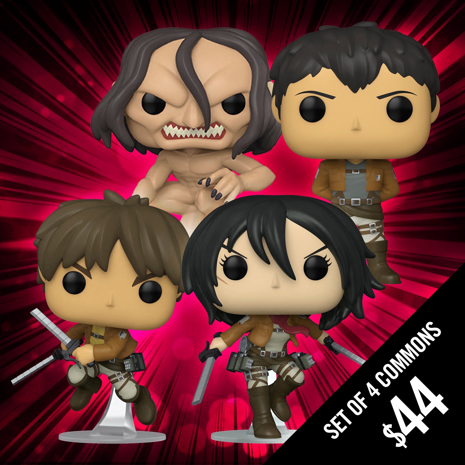 PreOrder Funko Pop! Attack on Titan (Set of 4 Commons) Chalice