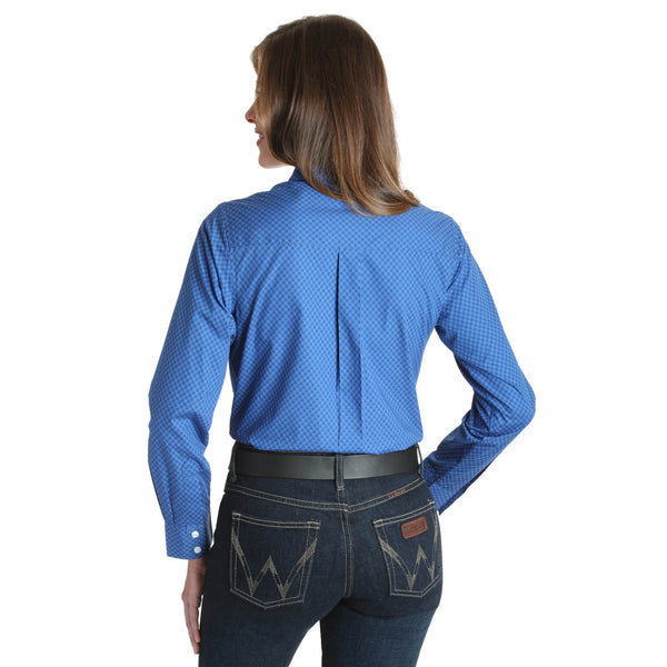 Wrangler Ladies George Strait Shirt Blue – Limestone Clothing