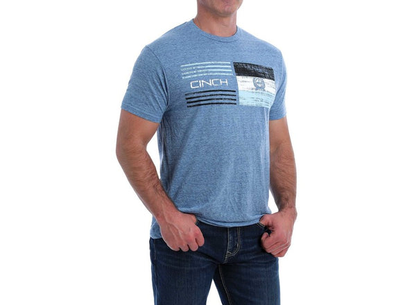 Cinch Jeans  Men's Pioneers & Patriots Tee - Sky Blue