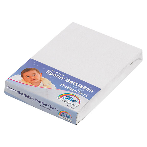 Fitted Sheet For Prams And Cribs 40 X 90 Cm Terry Cloth White