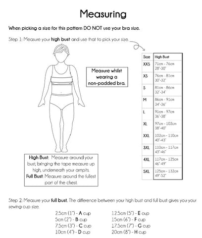 Crop Bra Size Chart 