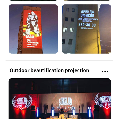 Outdoor 15W Rotating LED Gobo Projector