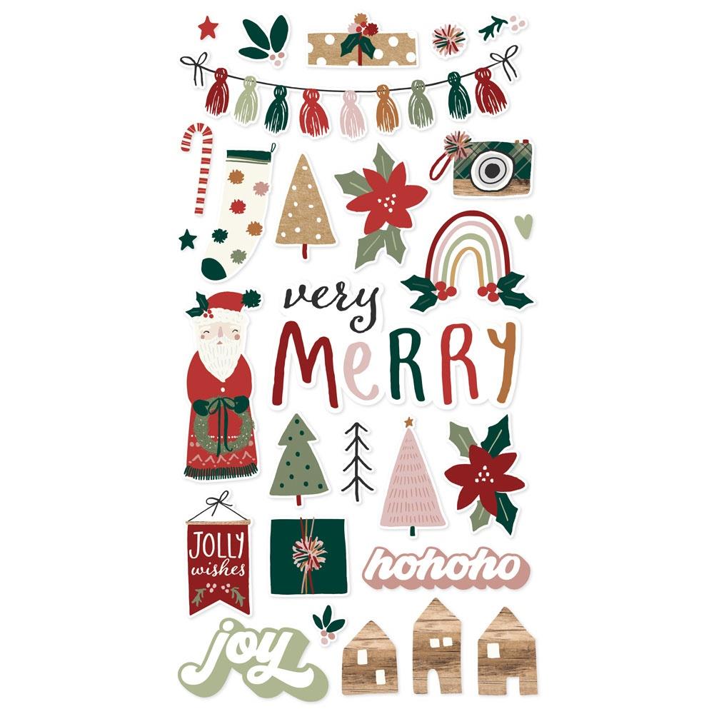 Crate Paper - Christmas - 12 x 12 Chipboard Stickers 
