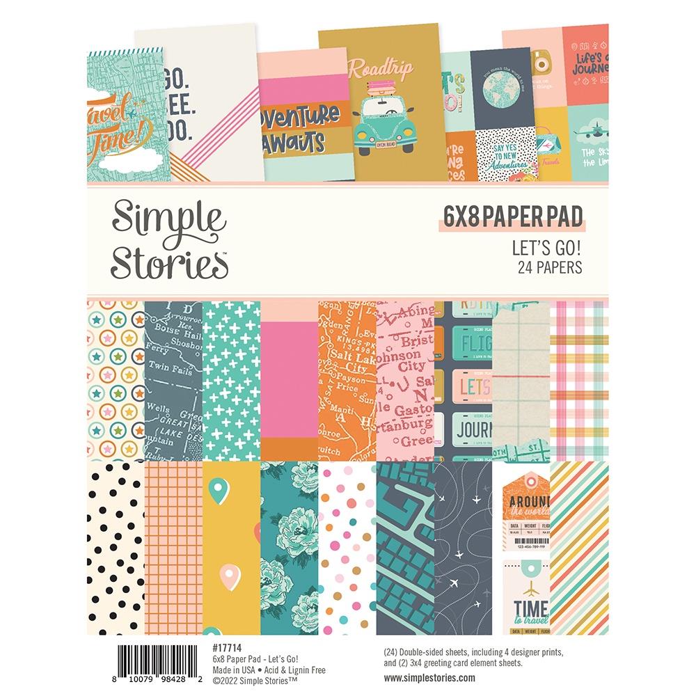 Simple Stories Let's Go! 6"x8" Double Sided Paper Pad (LET17714)