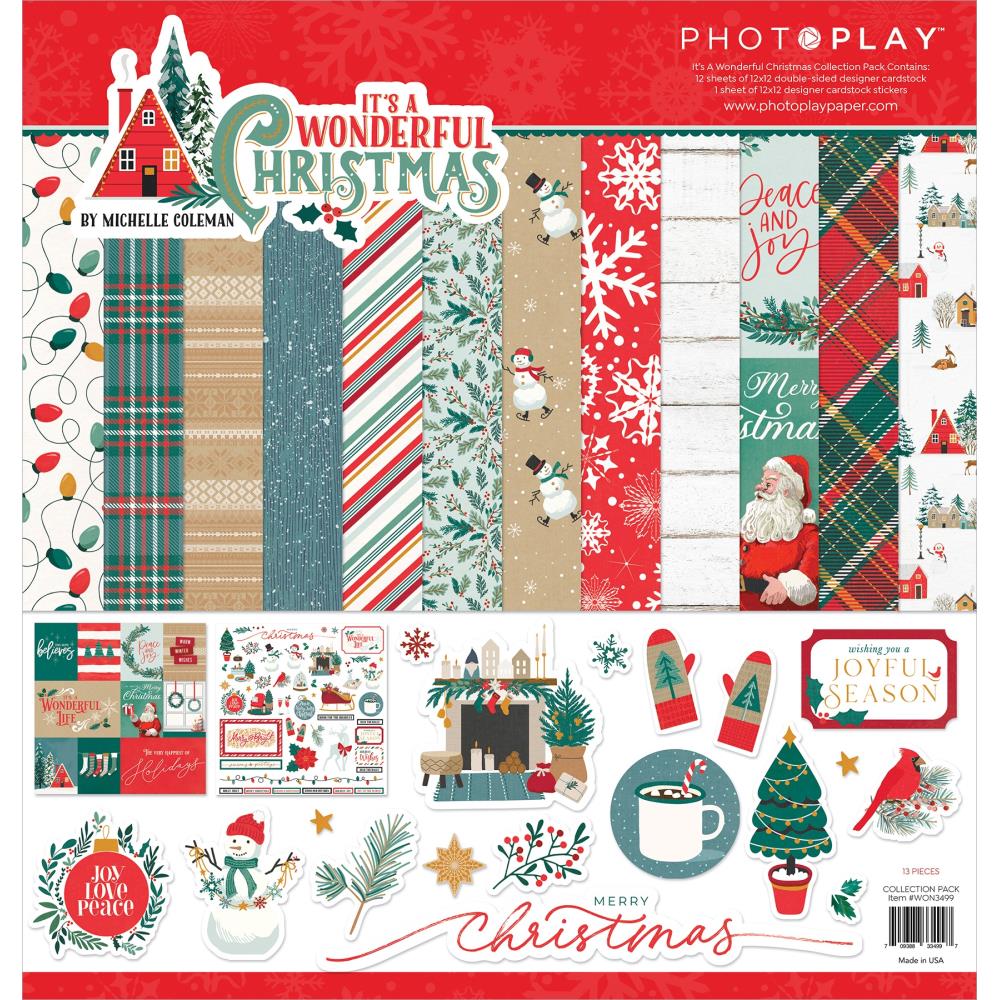 PhotoPlay It's A Wonderful Christmas 12"x12" Colelction Pack (PWON3499)