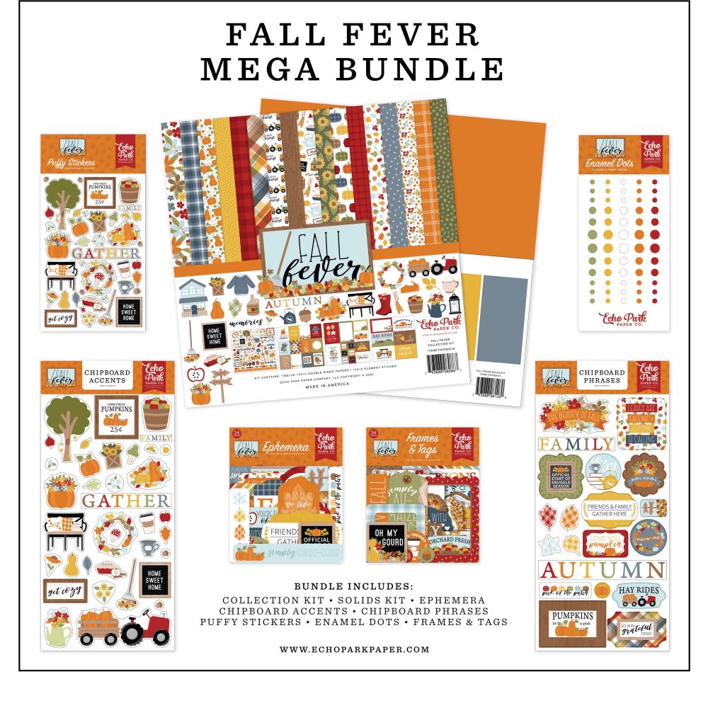 Echo Park Fall Fever 12"x12" Mega Bundle Collection Kit (AF285050)