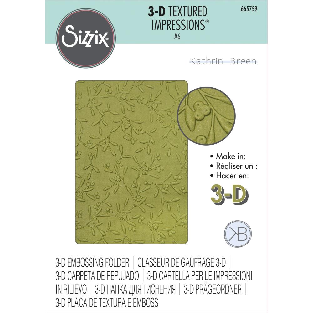 Sizzix 3D Textured Impressions: Delicate Mistletoe, by Kath Breen (665759)