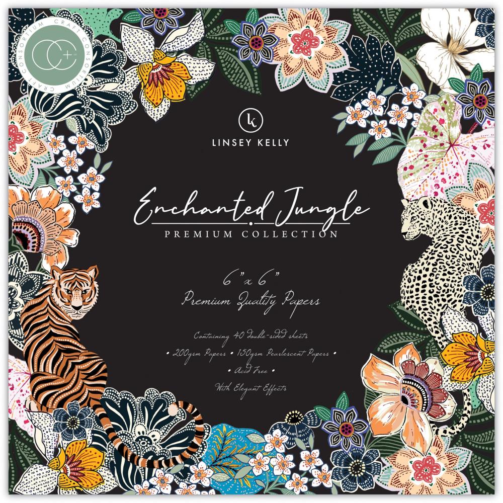 Craft Consortium Enchanted Jungle 6"x6" Double Sided Paper Pad (PAD036B)