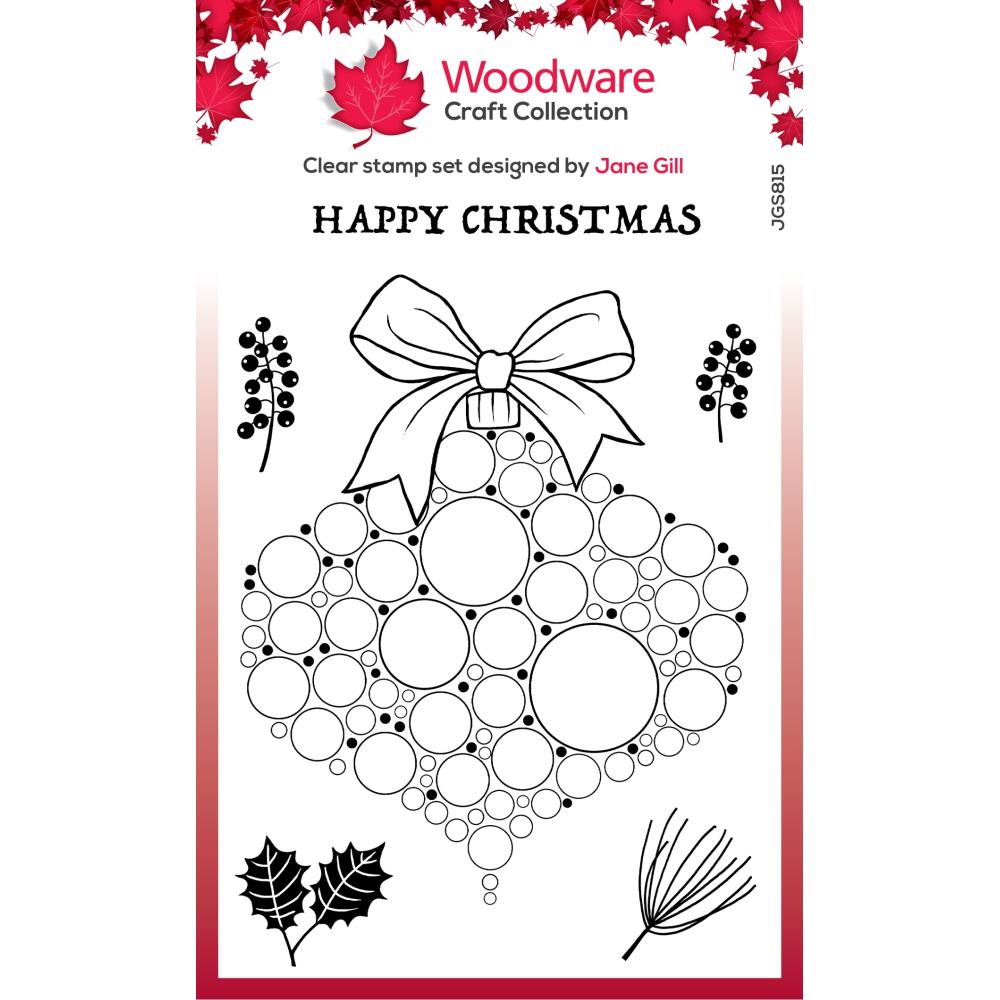 Woodware 4"x6" Clear Stamp: Big Bubble Bauble, Twigs and Berry (JGS815)