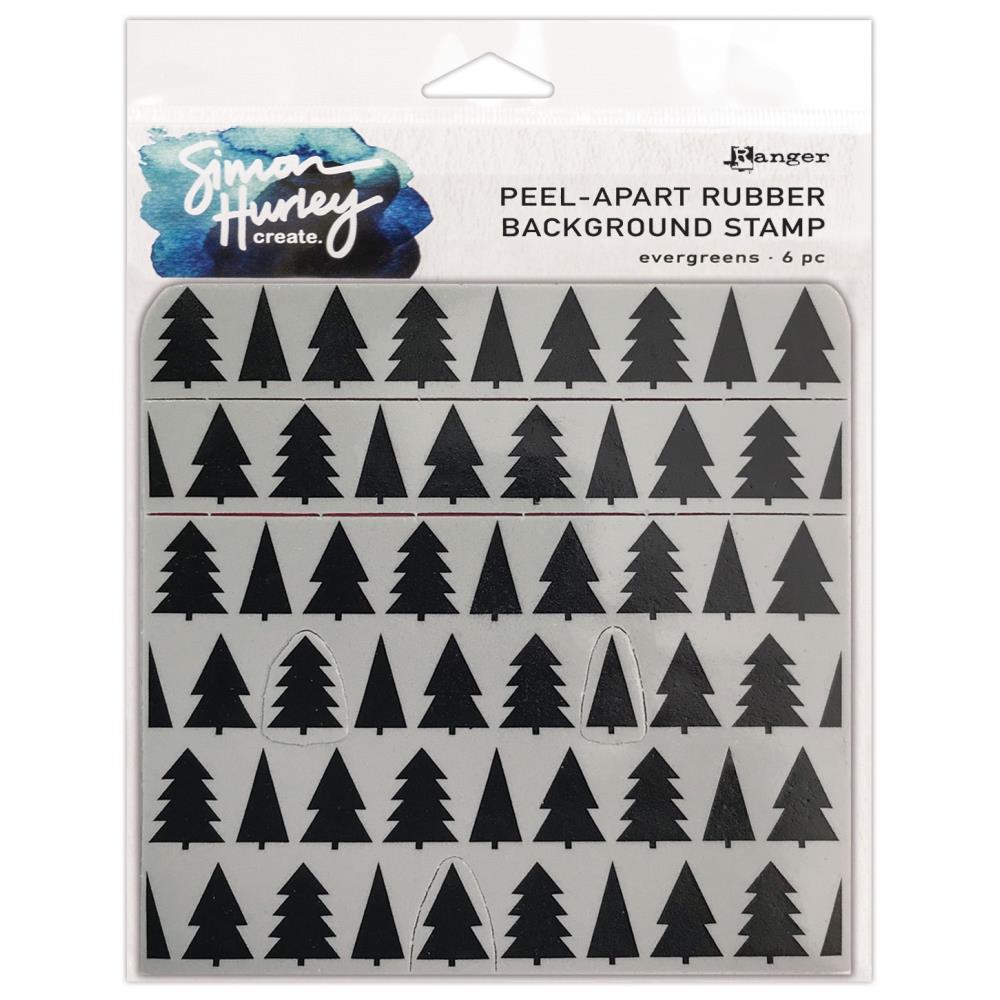 Simon Hurley Create 6"x6" Cling Stamps: Evergreens (HUR6780633)