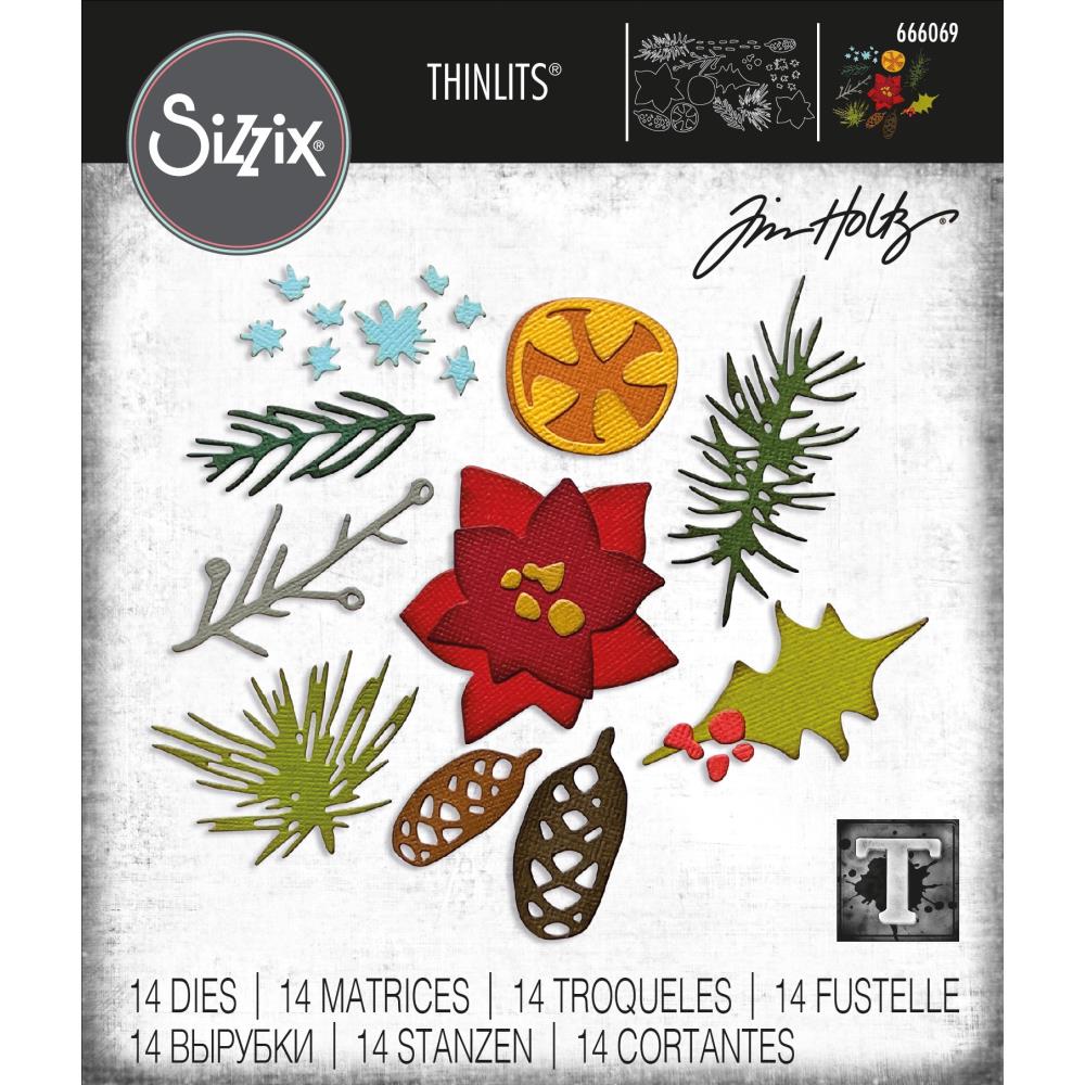 Sizzix Thinlits Dies: Modern Festive, by Tim Holtz, 14/Pkg (666069)