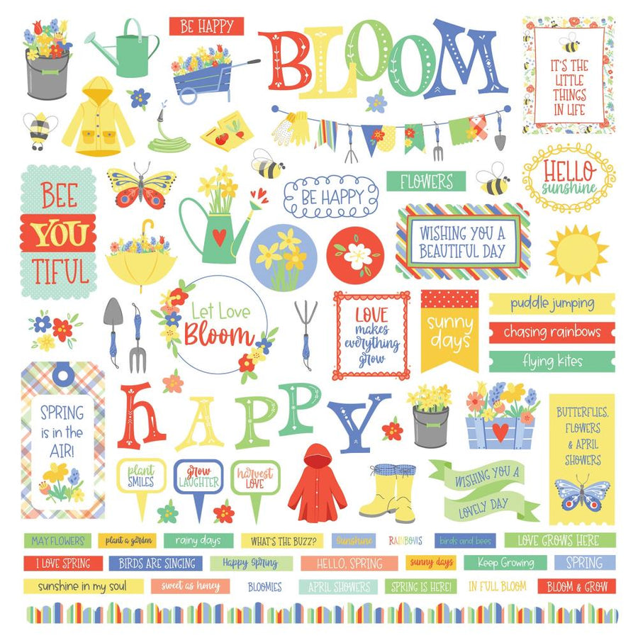 Photoplay Sweet Sunshine 12x12 Stickers: Elements (PSUN4083)