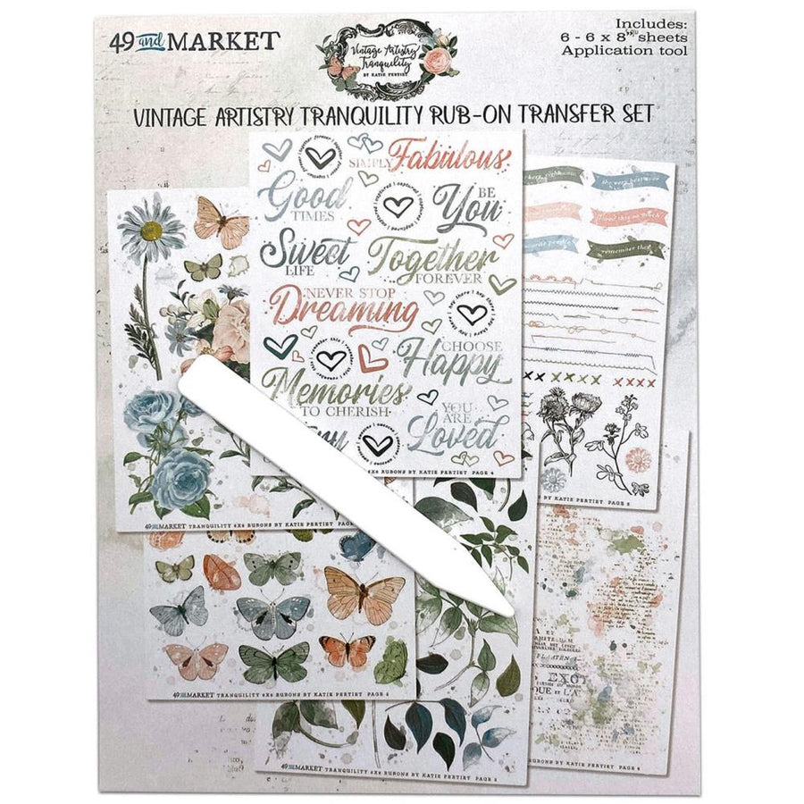 49 & Market Vintage Artistry Nature Study Rub Ons Wings