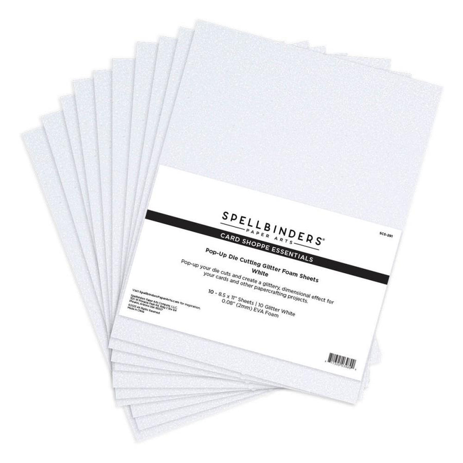 Spellbinders Card Shoppe Essentials Foam Squares Mix, White, 1mm