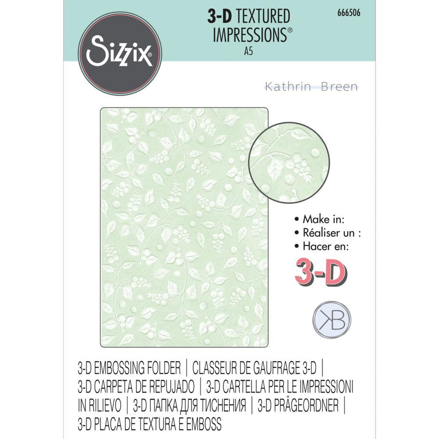 Sizzix - Embossing Folders - 4/Pkg - Bohemian Botanicals